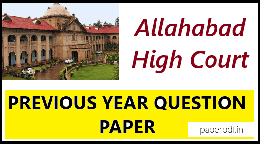 Allahabad High Court Research Associates Previous Year Question